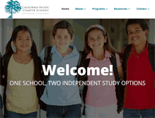 Tablet Screenshot of californiapacificcharterschools.org